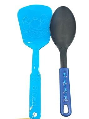 Disney Stitch Blue Silicone Spoon and Spatula Set